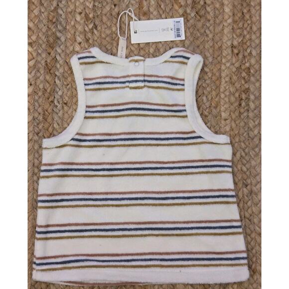 QUINCY MAE Terry Tank in Retro Stripe‎ 12-18Months NEW WITH TAGS Beach Summer - Picture 2 of 3